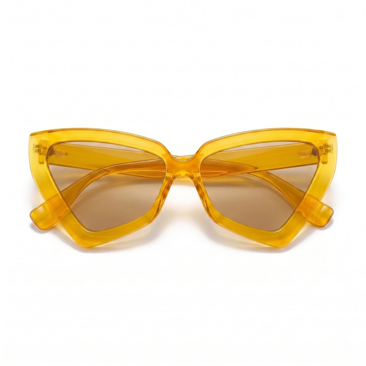 Lunettes de soleil en forme d'œil de chat triangulaire pour femmes, lunettes de soleil à la mode résistantes aux UV, lunettes rétro tendance