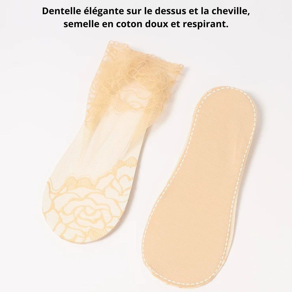 Socquettes en Dentelle Florale pour Femmes - Chaussettes Courtes Transparentes et Élégantes