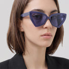 Lunettes de soleil en forme d'œil de chat triangulaire pour femmes, lunettes de soleil à la mode résistantes aux UV, lunettes rétro tendance