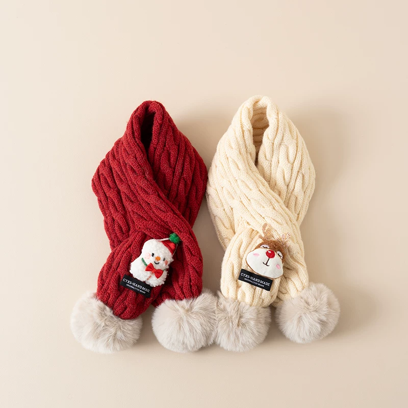 Coffret Cadeau de Noël - Ensemble Bonnet et Écharpe pour Enfants - Cadeau Bébé - Accessoires Chauds pour l'Automne et l'Hiver