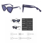 Lunettes de soleil en forme d'œil de chat triangulaire pour femmes, lunettes de soleil à la mode résistantes aux UV, lunettes rétro tendance