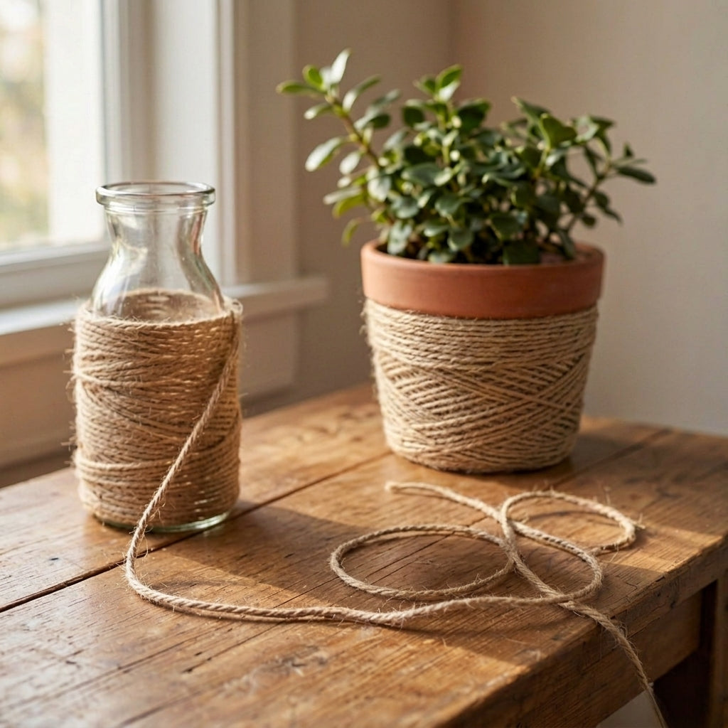 Ficelle de Jute Naturelle 2 mm – 30 m Bobine à tricoter, Ideal pour Décoration & Artisanat