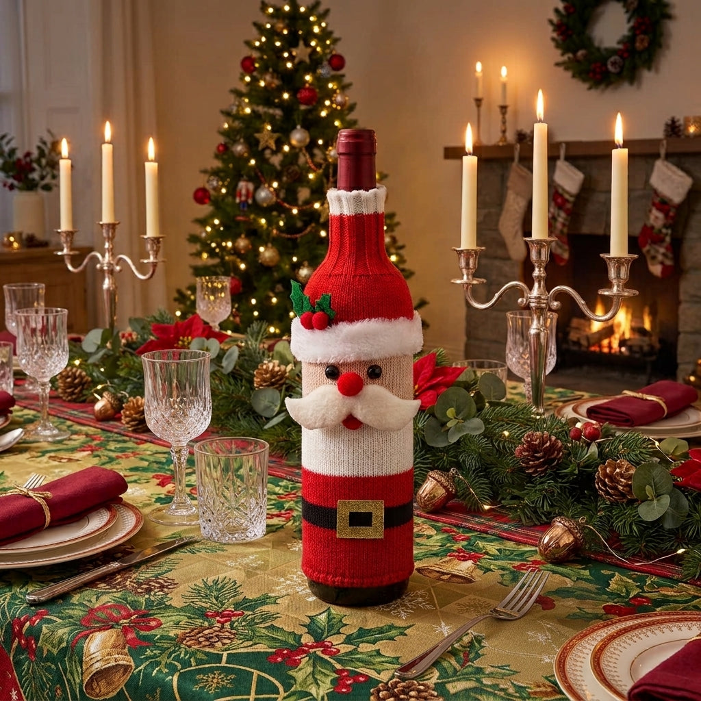 Housses décoratives pour bouteilles de Noël