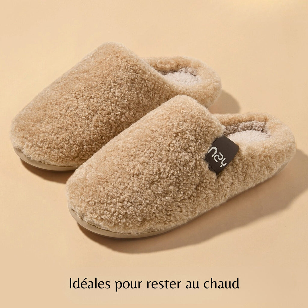 Chaussons mules en fausse fourrure