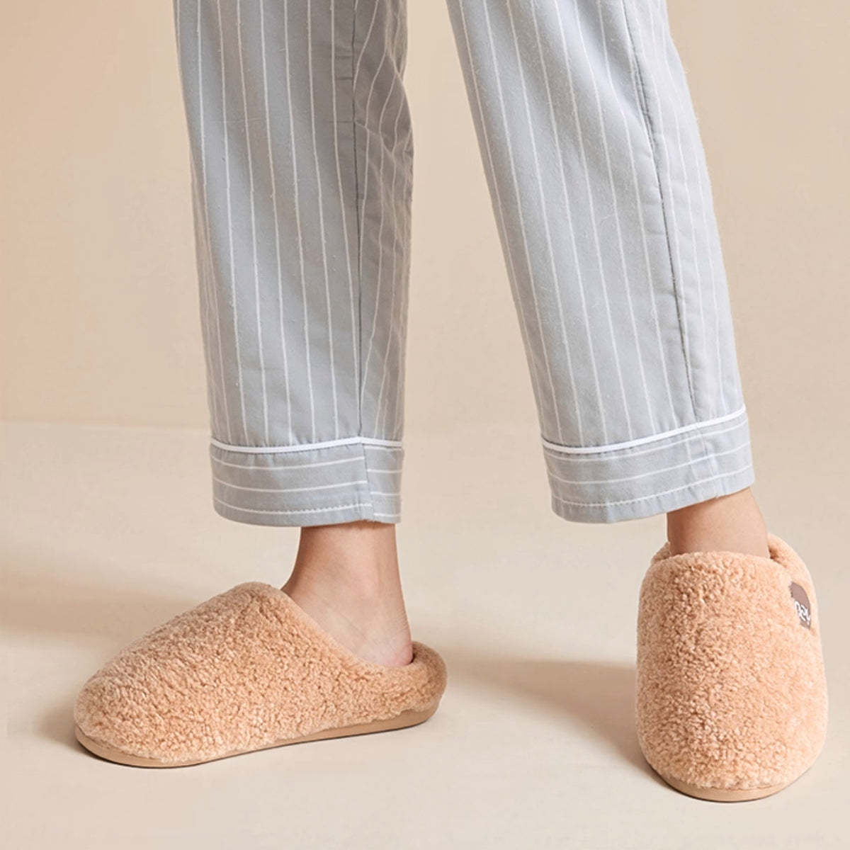 Chaussons mules en fausse fourrure
