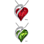 💓Cœur Pendentif Colliers Cœur Cristal - Cadeaux pour Noël Anniversaire de la Saint-Valentin / Fête des Mères pour les Filles Épouse Petite Amie.