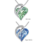 💓Cœur Pendentif Colliers Cœur Cristal - Cadeaux pour Noël Anniversaire de la Saint-Valentin / Fête des Mères pour les Filles Épouse Petite Amie.