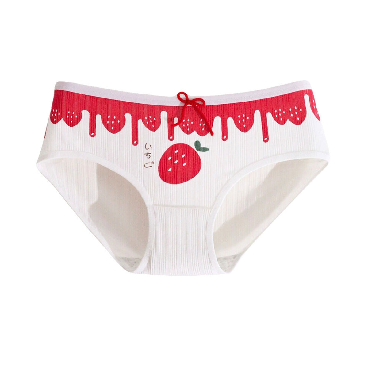 Culotte en coton – style japonais mignon « Noël / Fraise », motif adorable, confort, douceur et charme « kawaii / japonais ».