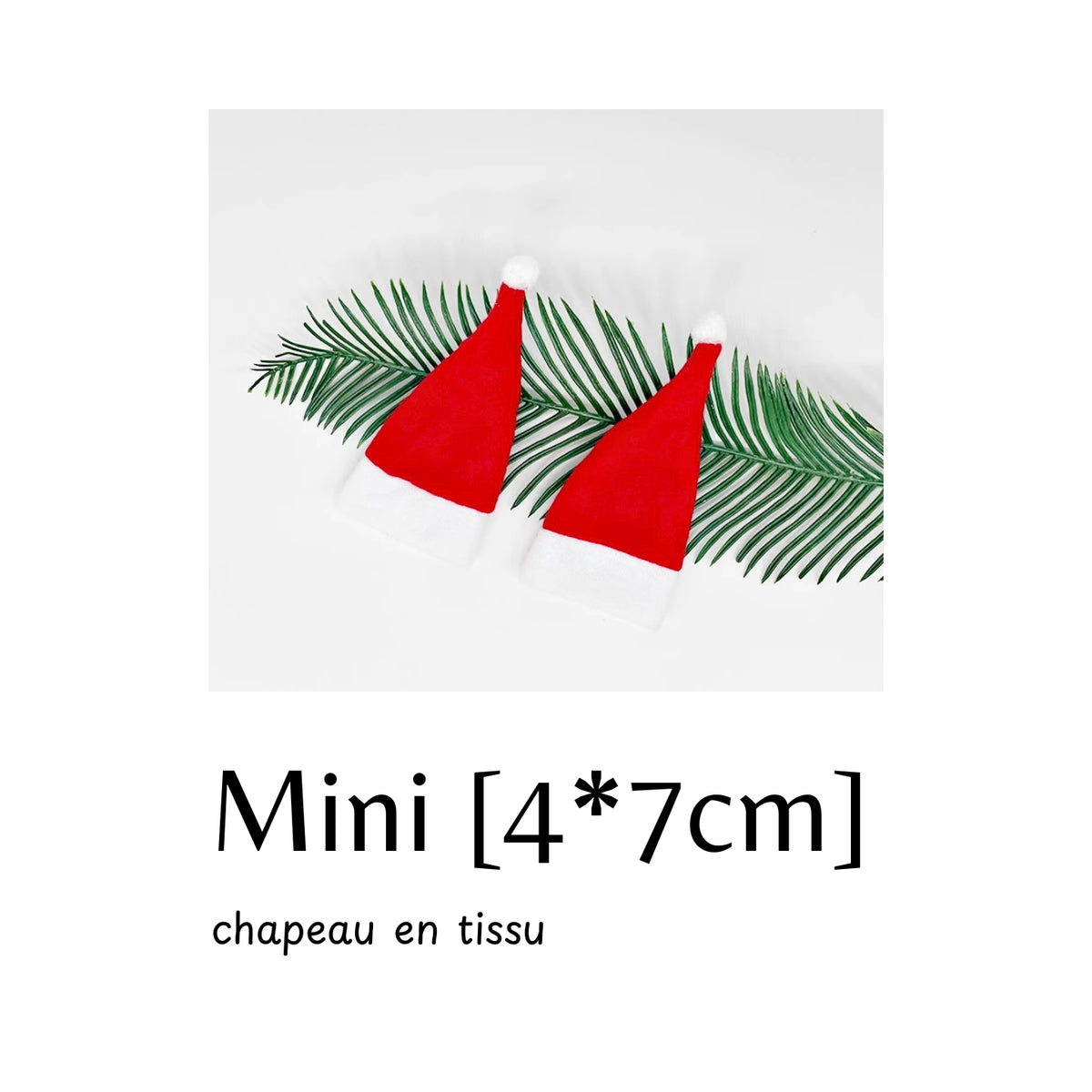 Décorations de Noël DIY🎅 – mini chapeaux / bonnets en tissu ou tricot à fixer sur bouteilles, sucettes, pommes, boissons festives
