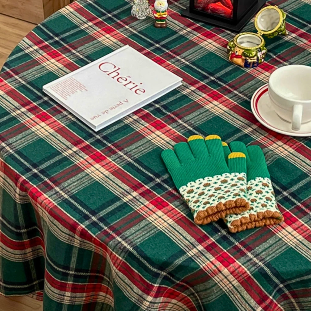 Gants tactiles🧤d’hiver pour femme, motifs fraises, ambiance de Noël, un effet « couple / mix & match » disponible