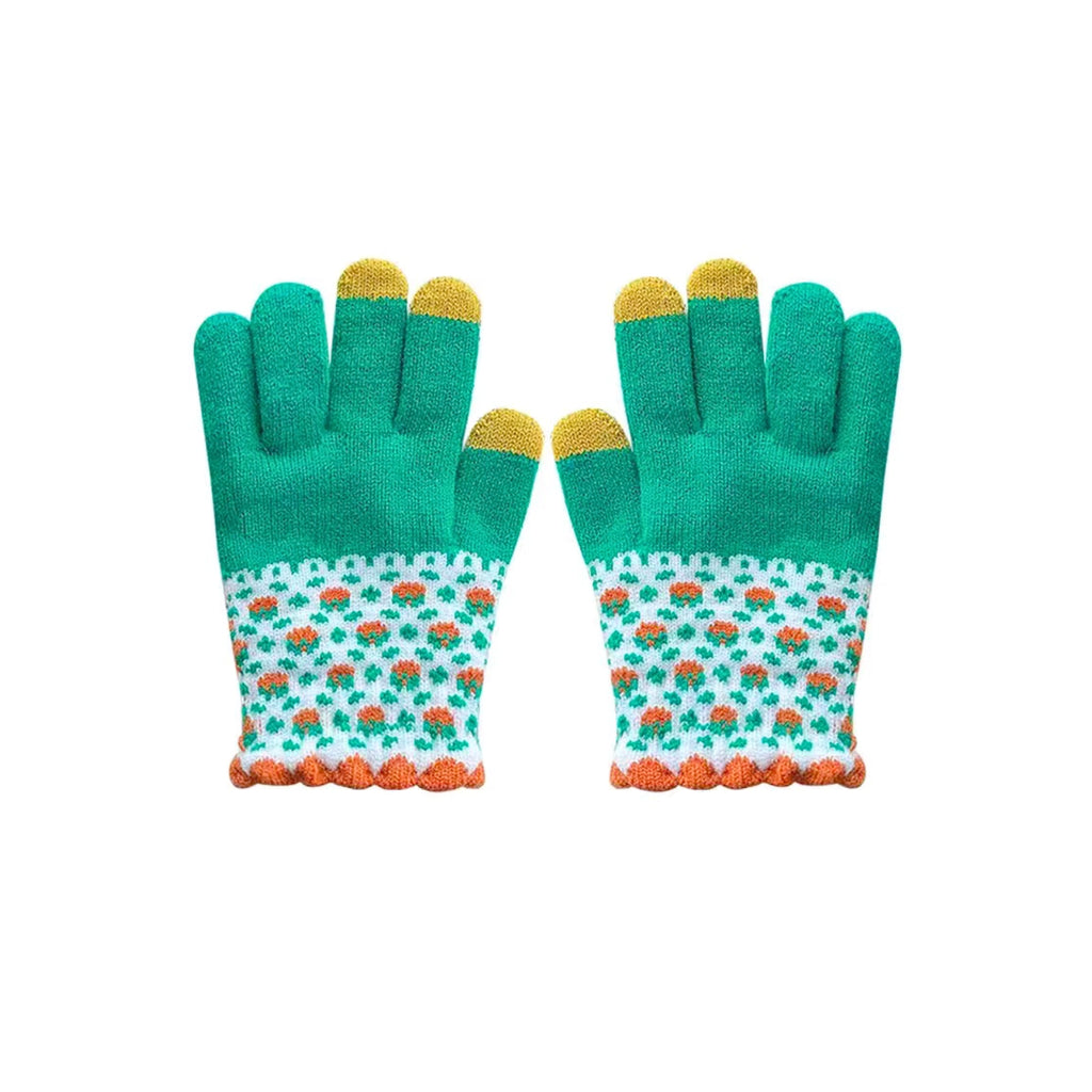 Gants tactiles🧤d’hiver pour femme, motifs fraises, ambiance de Noël, un effet « couple / mix & match » disponible