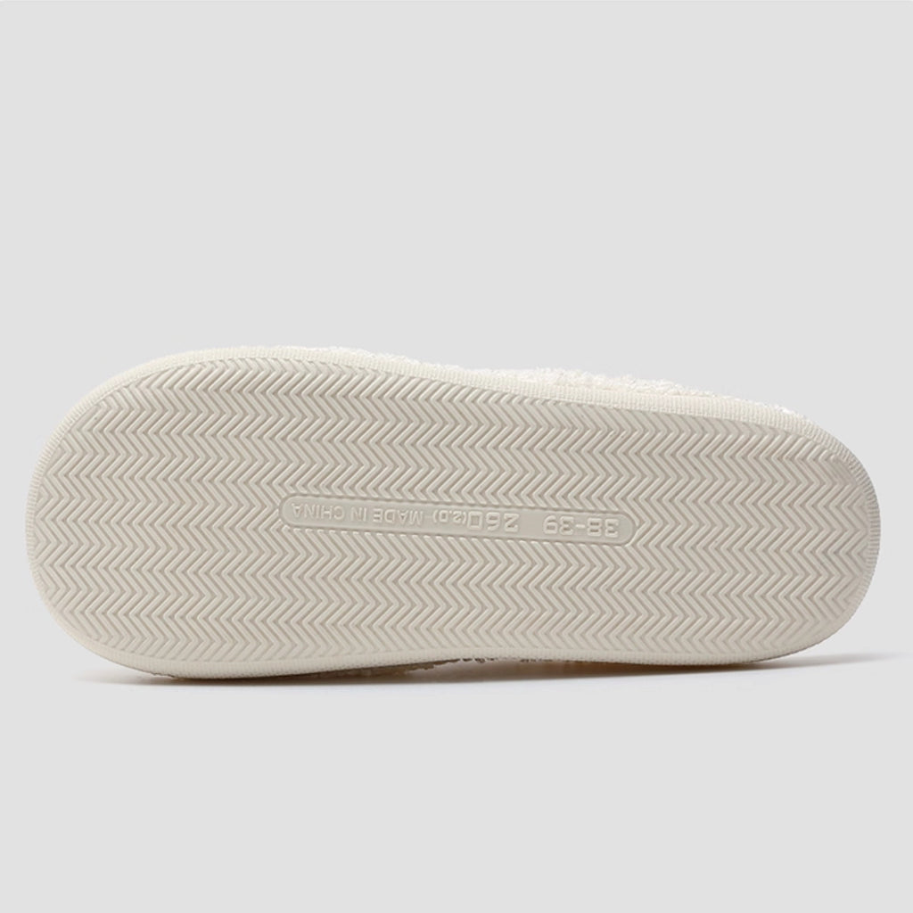 Chaussons d’hiver à motif renne de Noël – Peluche chaude antidérapante, confort douillet pour la maison