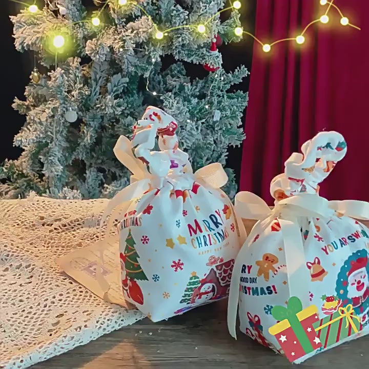 Sac cadeau de Noël – Sacs pour pommes🍎, sac de bonbons🍬🍫, sac à main pour les enfants