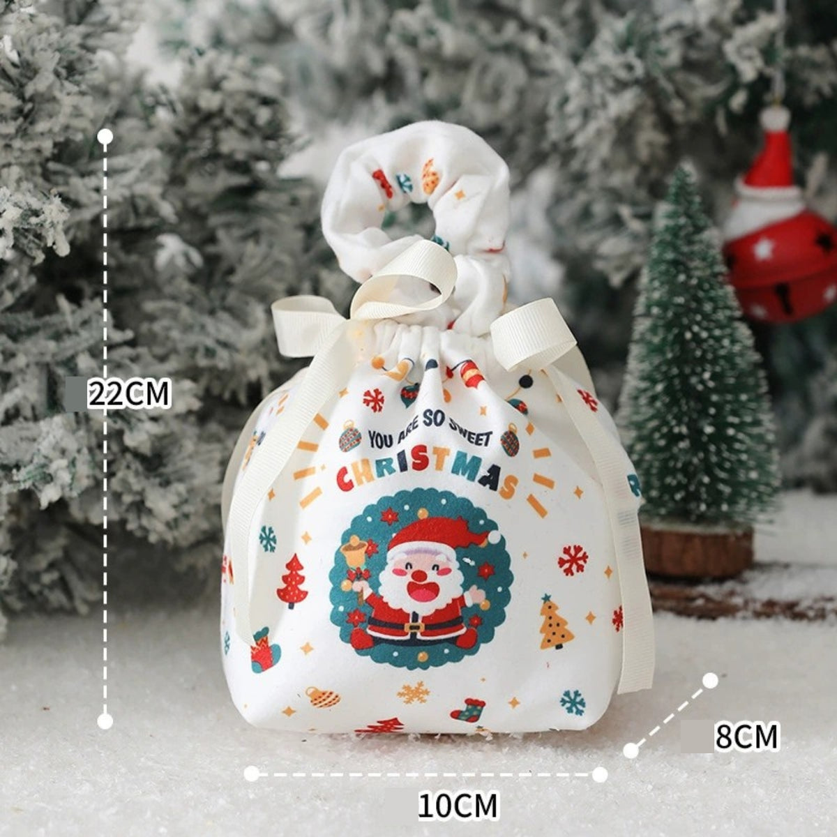 Sac cadeau de Noël – Sacs pour pommes🍎, sac de bonbons🍬🍫, sac à main pour les enfants